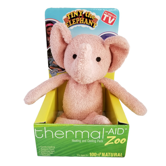 Thermal-aid Zoo, Tiny the Elephant (Pink) Heating and Cooling Pack - Picture 4 of 5